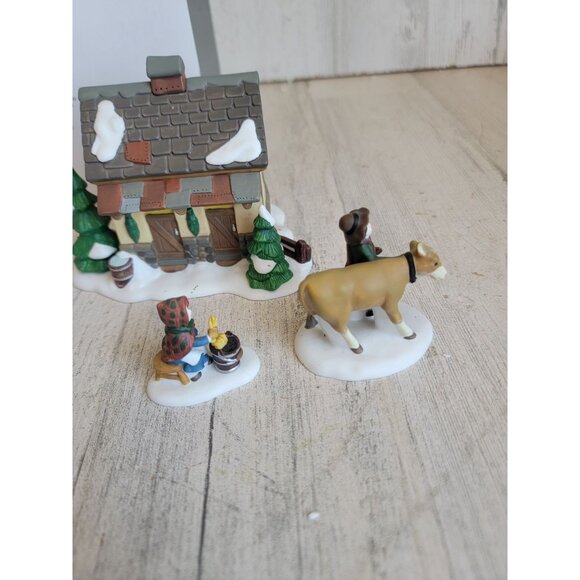 Dept 56 58395 tending the new calves village accessory xmas - Picture 5 of 9